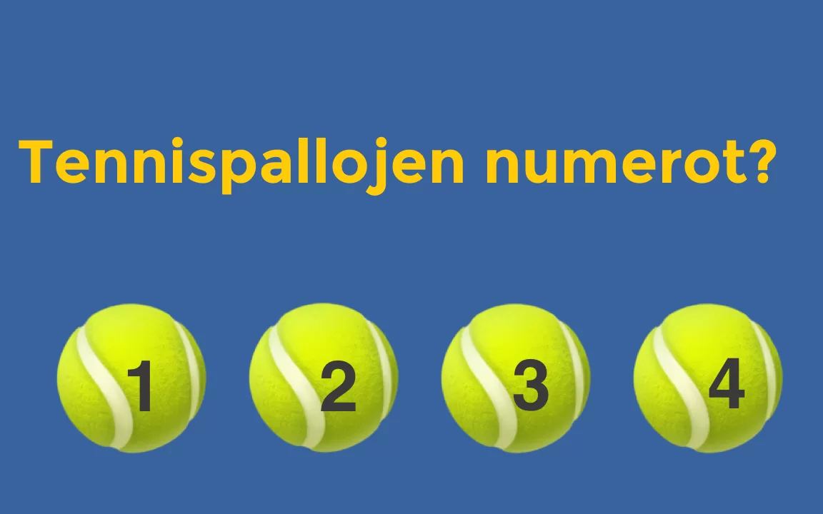 Tennispallojen numerot
